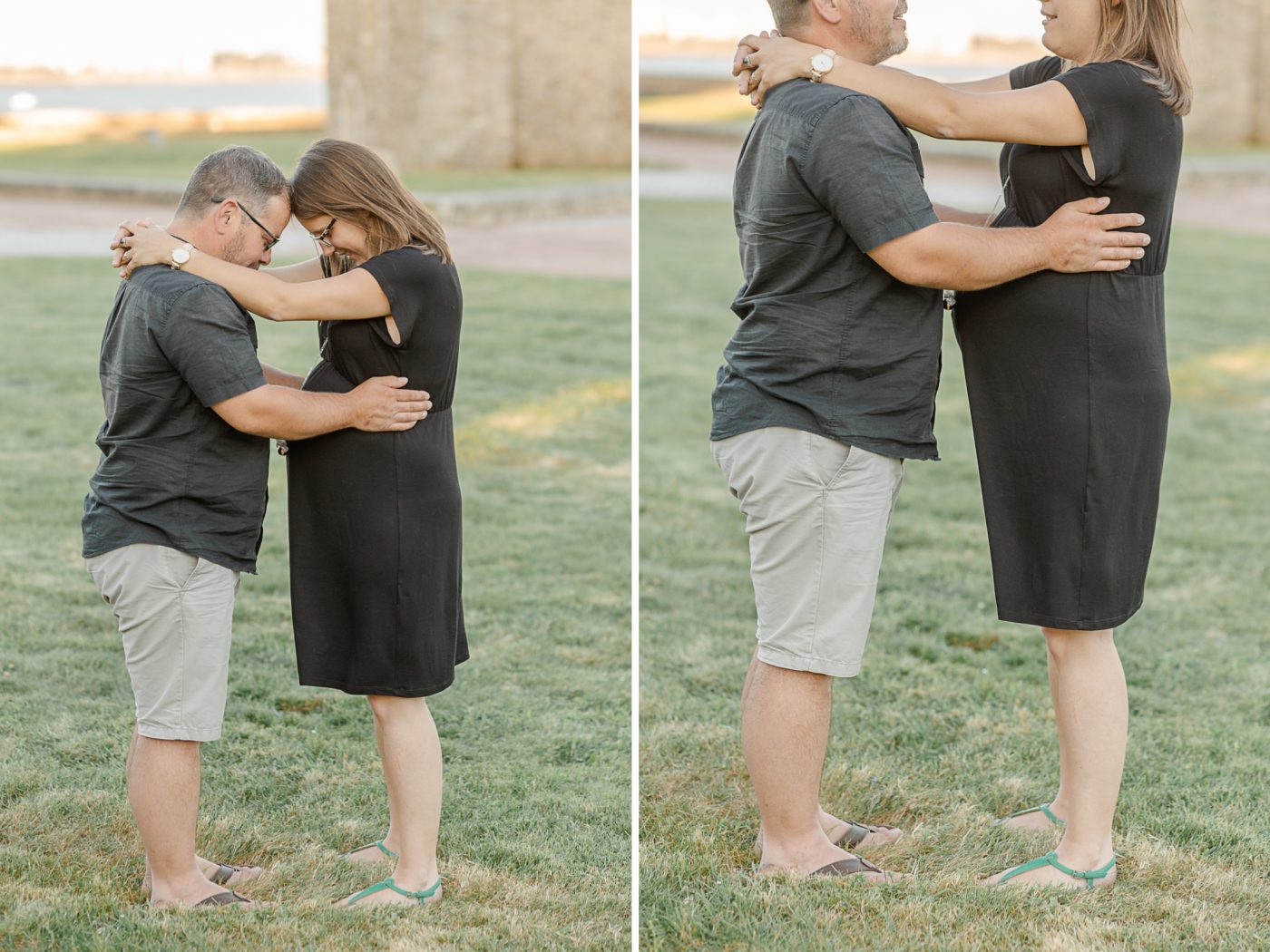 Les Futurs parents Pauline et Frédéric sur la côte Sablaise